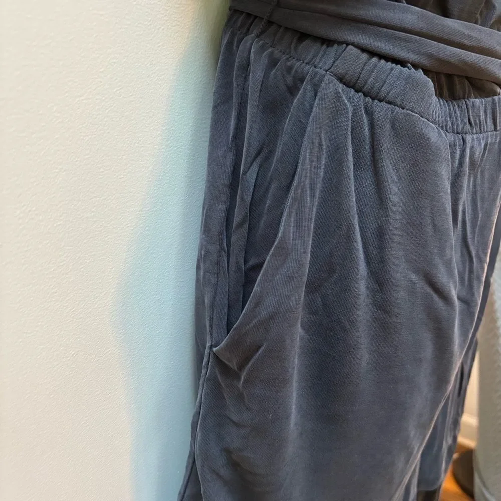 LOFT Black Sleeveless Belted Romper – Size M
